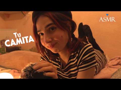 ASMR en TU CAMITA Te HABLO SUAVE y CERQUITA