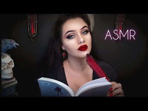 ASMR Roleplay - Morticia Addams Reads You Bedtime Stories (Soft Spoken)