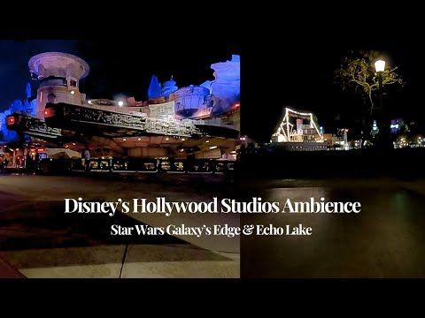 Disney's Hollywood Studios Night Ambience | Star Wars Galaxy's Edge & Echo Lake