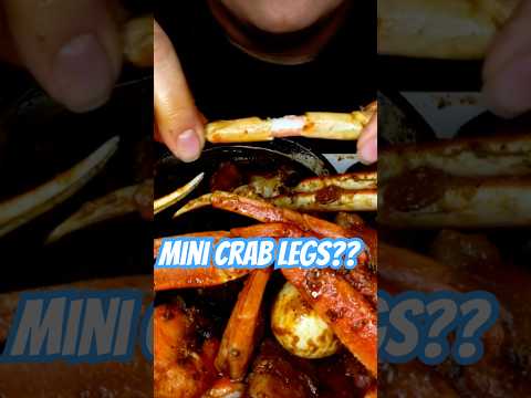 MINI CRAB LEGS? 😳 #asmrfood #seafood #crab