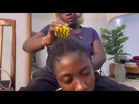 ASMR RELAXING SCALP SCRATCHING AND MASSAGE 