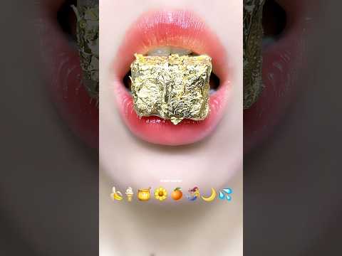 Asmr Eating Emoji Food 🍌🍯🌼 #meoasmr #mukbang #satisfying #asmrsounds #emojichallenge