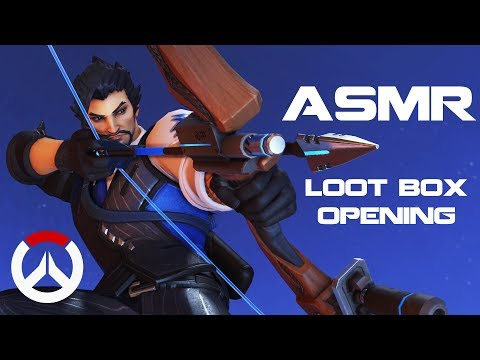 [ASMR] Binaural Overwatch: Opening 52 Archives Loot Boxes