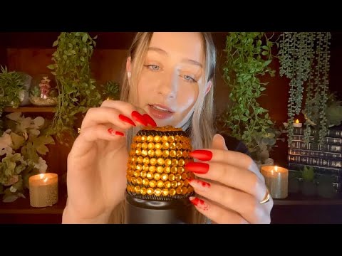 ASMR | Gentle Mic Scratching🎤✨| +Rhinestones & Textured Objects | Ear to Ear🌱