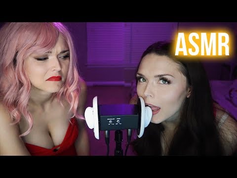 ASMR // Twin Ear Noms & Nibbles ft. B*tchy Cupid