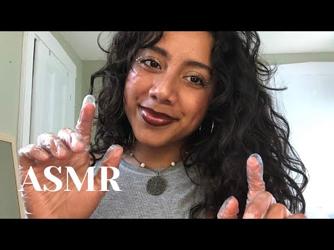 ASMR arm and hand massage with gloves and lotion 💫🌀🧴