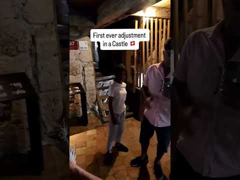 Trending Shorts | First ever Adjustment in a Castle 😀 #shorts #asmr #chiropractic