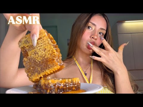 ASMR (COMPLETO) COMIENDO PANAL DE MIEL 👄