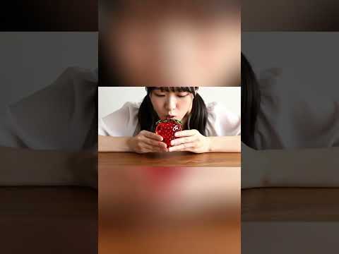 Strawberry Glass #asmrvideo #asmreatingsounds #foodasmr