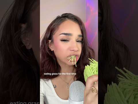 eating grass #asmr #asmreating