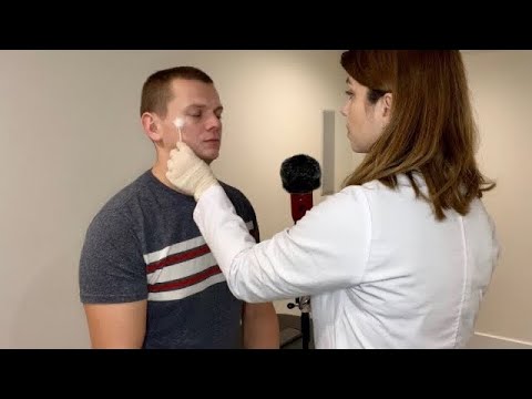 ASMR Real Person Orthopedic Exam 🩺 , Face, Cranial Nerves, Eyes, Mouth, Eye Exam | Part 1