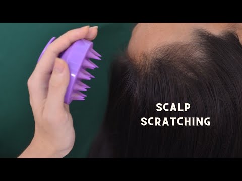 ASMR Head Scratching, Head Massage Tingles With Shampoo Brush, Relaxing Sounds For Stress Relief