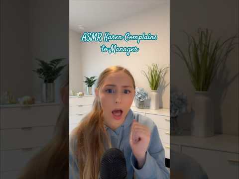 ASMR Roleplay Karen Complains to Manager 😠 #asmrvideos #asmrsound #shorts #tinglesasmr #asmr