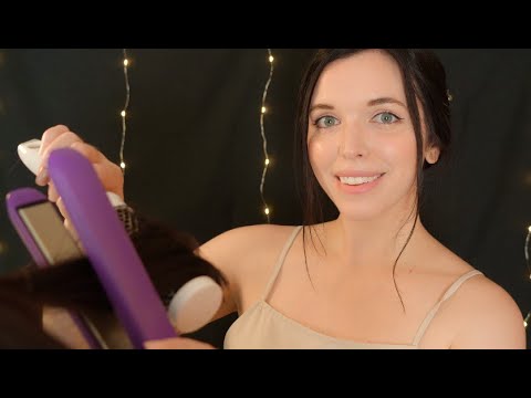 (ASMR) Comforting You to Sleep 💜 | Hair brushing, Straightening [Soft Spoken RP]