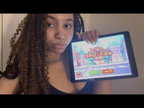 asmr- playing good coffee great coffee!….( tapping sounds, gameplay) 