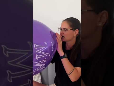 Purple Clear Balloon #asmr #balloon #poppballons #funny #blowing