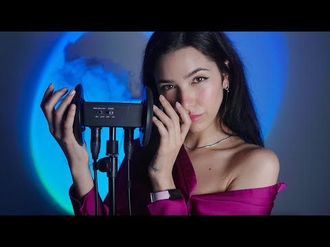 ASMR Ear Massage With Oil and Unintelligible whispers