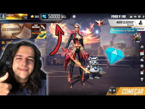 ASMR FREE FIRE 🔥 COMPREI MUITO DIAMANTE PELA PRIMEIRA VEZ 💎