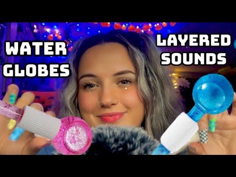 Layered water sounds + mouth sounds ASMR! Satisfying sounds for background, sleep, study, gaming! 💧