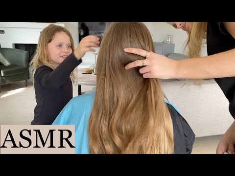 MY SISTERS TRY ASMR, PART 2 | Hair play, styling, brushing ✨ (whispered)