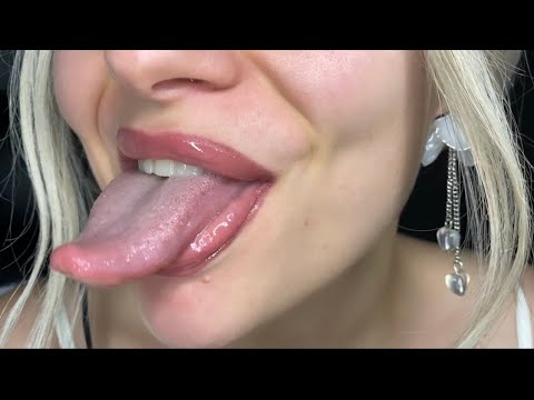 ASMR | Mouth sounds | tongue playing | lens licking for relax and sleep