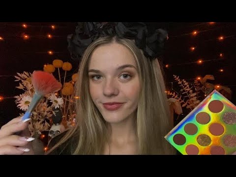 ASMR Big Sis Does Your Halloween Makeup 🎃