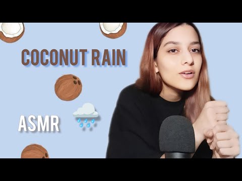 ASMR Coconut Rain 🥥🌧️ mouth sounds + visuals