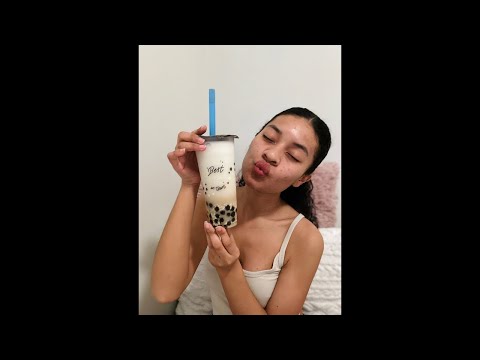 ASMR HABLANDO Y TOMANDO BUBBLE TEA (BOBA)