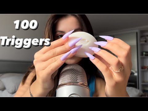 Asmr 100 triggers in 1 minute