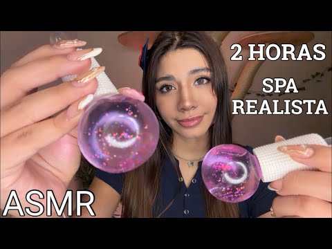 ASMR español / 2 HORAS HACIÉNDOTE LA SKINCARE con PRODUCTOS CAROS Y RELAJANTES / MASAJES en TU CARA
