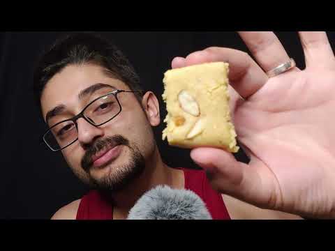 ASMR Mukbang (Banana Milkshake; Pani Puri; Barfi and Chips!) 🍟🥛