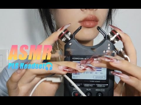 ASMR🎧｜Nail touch microphone trigger sound+A few mouth sounds.Tingling.Very effective
