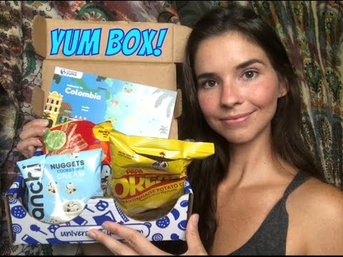 ASMR YumBox review *chewing sounds* *crinkles**dog ASMR*