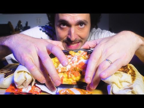 ASMR TACO BELL XXL Feast ! Nacho Cheese Fries ! 부제 字幕  उपशीर्षक ( Real Sounds ) | Nomnomsammieboy