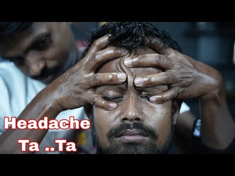 Relief Your Headache With This Strong Head Massage | ASMR Head Massage With Neck Cracking