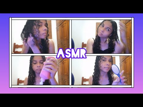 ASMR - FINALIZANDO O MEU CABELO E DANDO DICAS PARA CACHEADAS (se possivel, usem fones de ouvido 🎧)