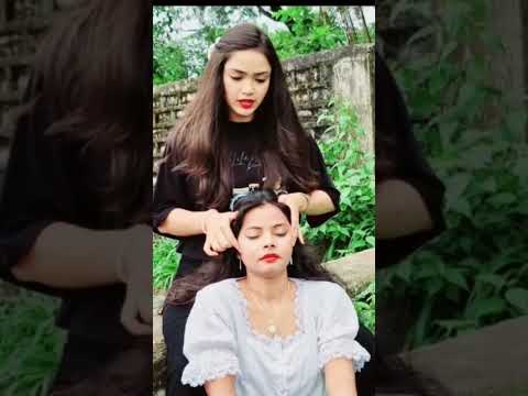 Asmr head massage which help you to sleep😴💤|