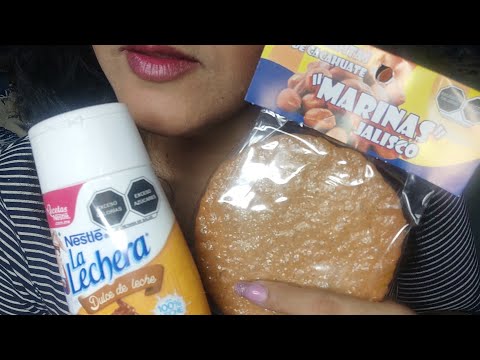 ASMR tostaditas de cacahuate con cajeta 😋👅