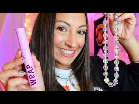 ASMR Care Package Unboxing ☮️ (makeup, nails, jewelry)