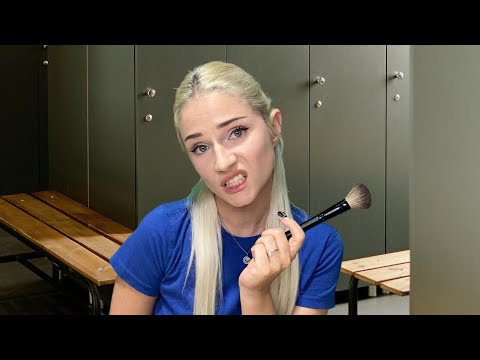 ASMR Pick-me Girl Does Your Makeup in a School Locker Room (Roleplay, Personal Attention)