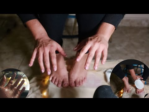 ASMR • Hands n feet massage 👐🏼🦶🏼 *fazendo massagem nas minhas mãos e pés #relax