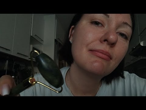 ASMR- Personal attention to your face| eye brow plucking, roller massage and more 💓