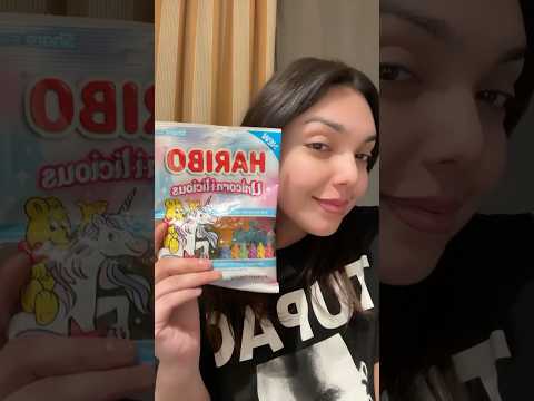 HARIBO UNICORNLICIOUS ASMR | chewing gummy candy sounds #gummycandy #haribo