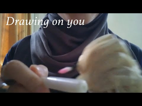 ASMR | Random & unpredictable drawing on you (Layered sound)
