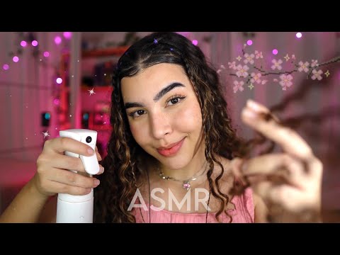 ASMR 4K: FINALIZANDO SEU CABELO CACHEADO 🧴🫧 sons reais