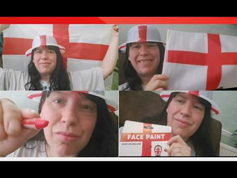 ASMR World Cup  - Friend does your face paint for the match RP  C'mon England !!