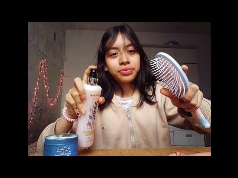 Asmr casero roleplay te maquillo y te corto el  pelo 💇🏼‍♀️💄