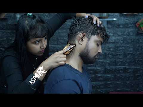 Chaitali Barber's Oily Comb ASMR for Migraine Relief | Therapeutic Head Scratching for Deep Sleep