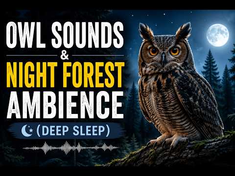 Owl Sounds & Night Forest Ambience 🦉 (Deep Sleep)