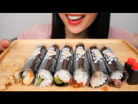 FAVOURITE SUSHI ROLL (ASMR EATING SOUNDS) LIGHT WHISPERS | SAS-ASMR